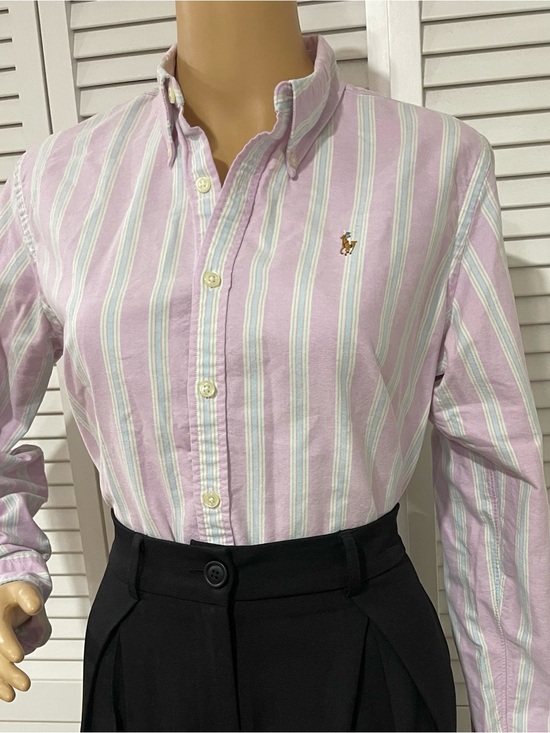 Ralph Lauren Tops - Ralph Lauren Lavender Stripe Button-Down Shirt